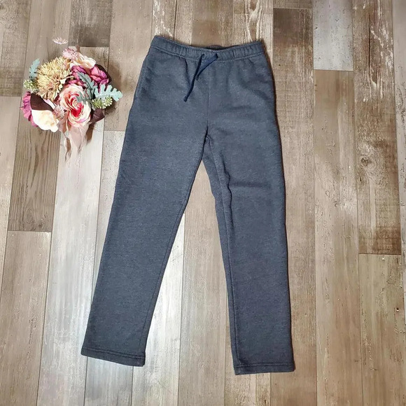 Tek Gear Kids Boys Ultra Soft Fleece Drawstring Pants Dark Gray Size Large 14-16 - Picture 13 of 14